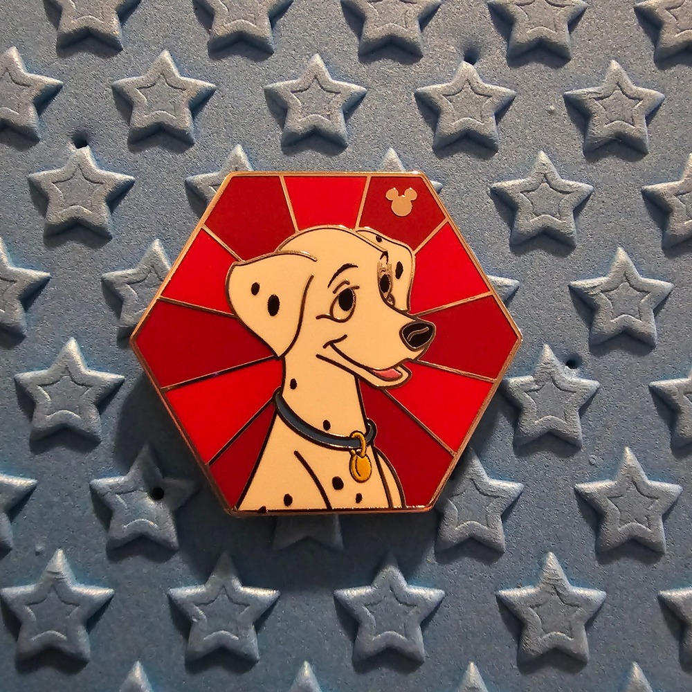 Disney Hidden Mickey Pin 2026 Wave A 101 Dalmatians Perdita Red Hexagon 1 of 5